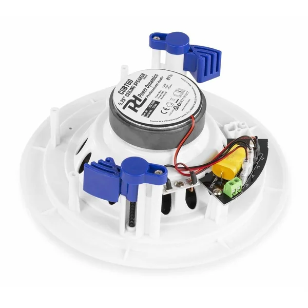 Power Dynamics CSBT60 - 2 Haut-Parleurs de Plafond Bluetooth, 5,25", 120 Watts/8 Ohms, 60 Watts - Blanc