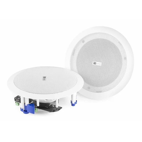 Power Dynamics CSBT65 - 2 Enceintes Plafond Amplifiées avec Bluetooth, 80 Watts, 6,5 Pouces