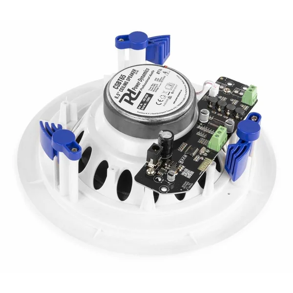 Power Dynamics CSBT65 - 2 Enceintes Plafond Amplifiées avec Bluetooth, 80 Watts, 6,5 Pouces
