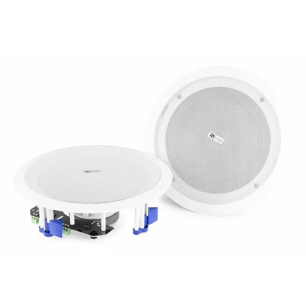 Power Dynamics CSBT80 - 2 Enceintes Plafond Amplifiées avec Bluetooth, 240 Watts, 8 Pouces