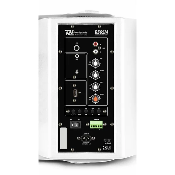 Power Dynamics DS65MB Enceintes Actives Bluetooth 2 Voies 125 Watts, Blanc