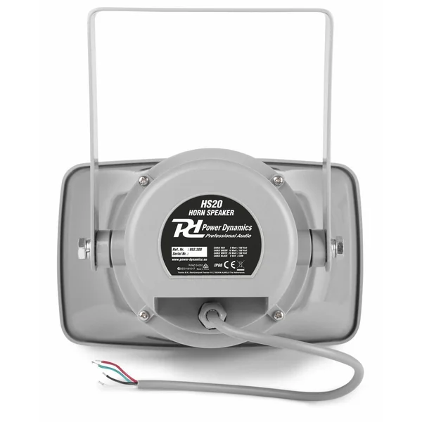 Power Dynamics HS20 - Haut-Parleur à Pavillon, 100V, Livré avec Support de Montage