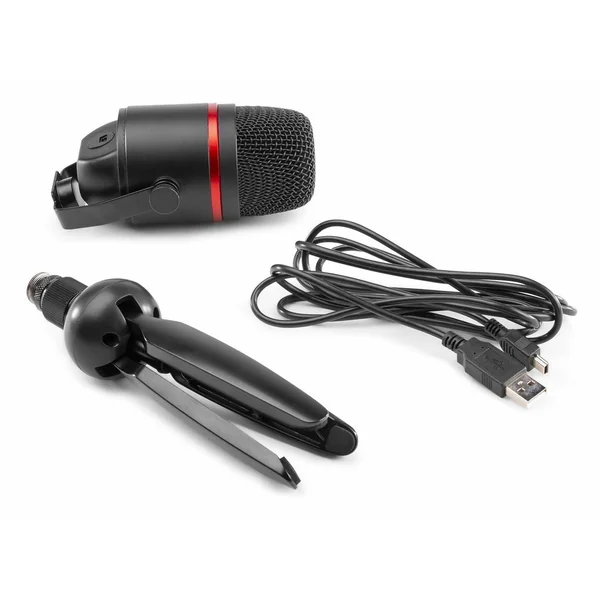 Power Dynamics PCM100 - Microphone Streaming avec Trépied - Noir