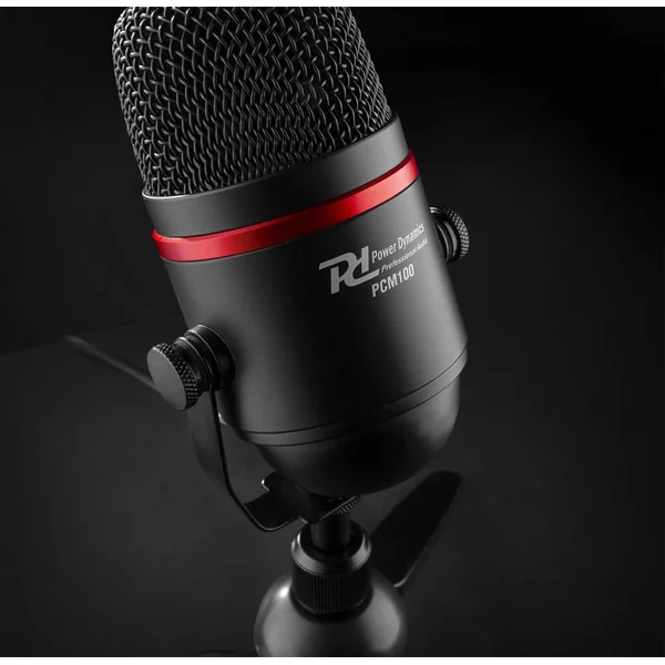 Power Dynamics PCM100 - Microphone Streaming avec Trépied - Noir