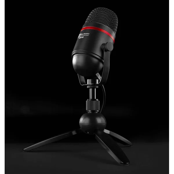Power Dynamics PCM100 - Microphone Streaming avec Trépied - Noir