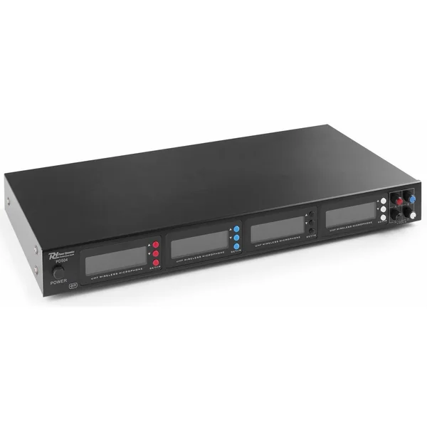 Power Dynamics PD504B - Set Micro sans Fil UHF, 4 Émetteurs de Poche, Livré dans une Valise en Aluminium