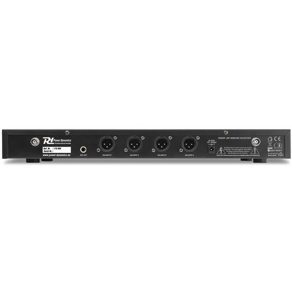 Power Dynamics PD504B - Set Micro sans Fil UHF, 4 Émetteurs de Poche, Livré dans une Valise en Aluminium