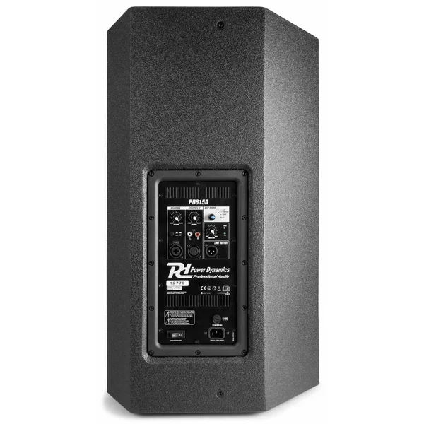 Power Dynamics PD615A - Enceinte Active Professionnelle 15", 500W, Bi-Amplifiée