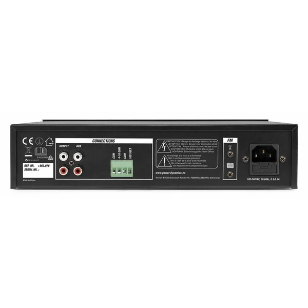 Power Dynamics PDM25 - Amplificateur 100V 25W, Bluetooth, MP3, USB, AUX, avec Télécommande