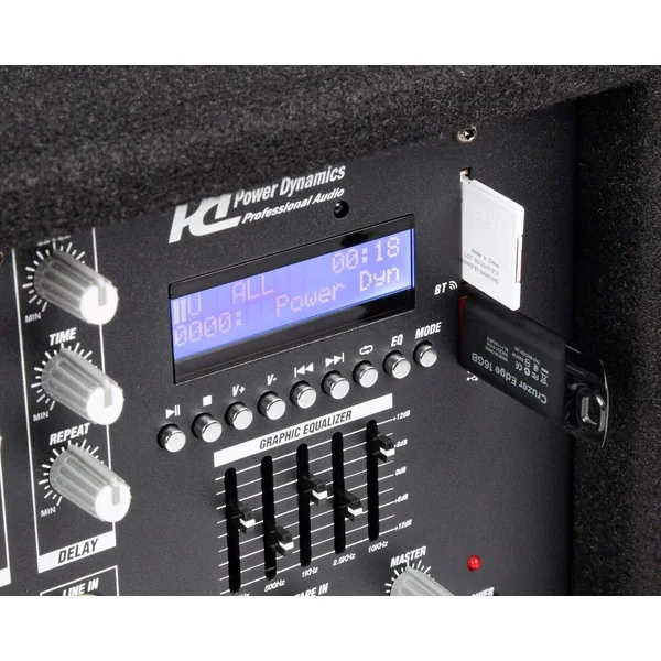 Power Dynamics PDM-C805A - Console de Mixage Amplifiée, 800 Watts, BT/USB/SD
