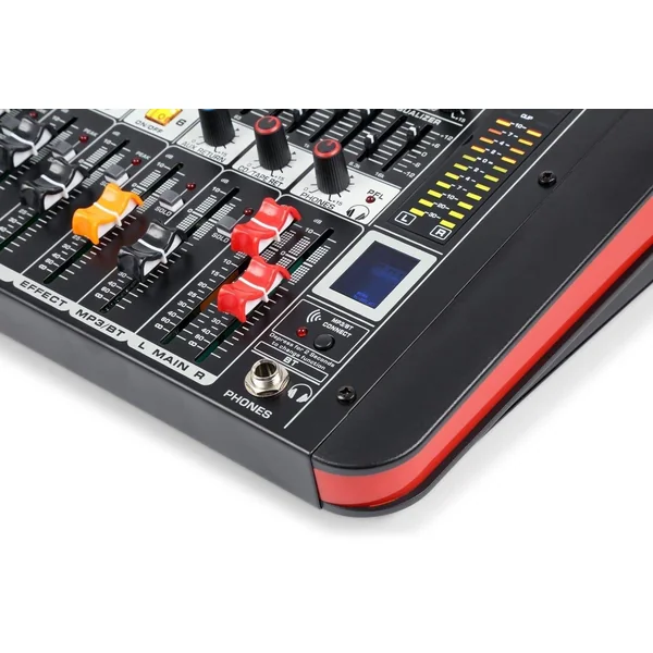 Power Dynamics PDM-M404A - Console de Mixage Amplifiée 4 Canaux, 2x 200W RMS, USB, Bluetooth