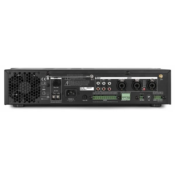 Power Dynamics PDV240MP3 - Amplificateur Mixeur 100V 4 Zones, 240W, FM/BT/USB/SD/MP3