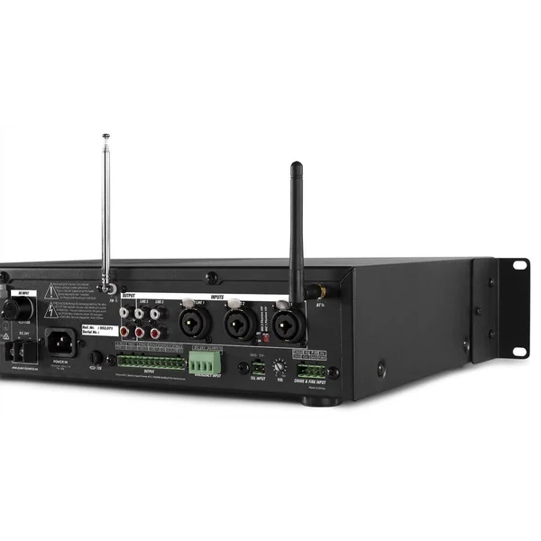 Power Dynamics PDV240MP3 - Amplificateur Mixeur 100V 4 Zones, 240W, FM/BT/USB/SD/MP3