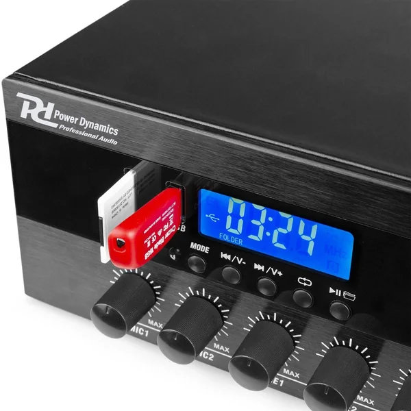 Power Dynamics PDW500MP3 Amplificateur 100V 6 Zones avec Bluetooth