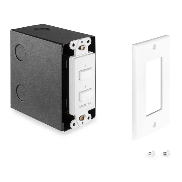 Power Dynamics PDWS2 - Sélecteur Haut-Parleur avec Touches Push - Blanc