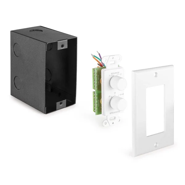 Power Dynamics PDWS3 Sélecteur Entrée/Haut-Parleur avec Boutons Rotatifs - Blanc