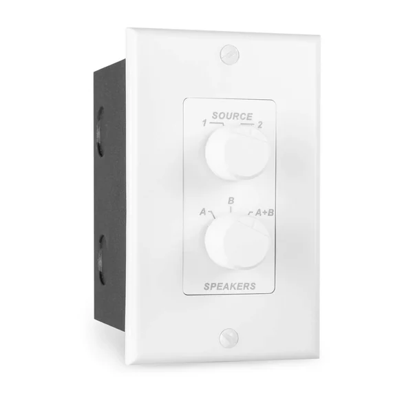 Power Dynamics PDWS3 Sélecteur Entrée/Haut-Parleur avec Boutons Rotatifs - Blanc