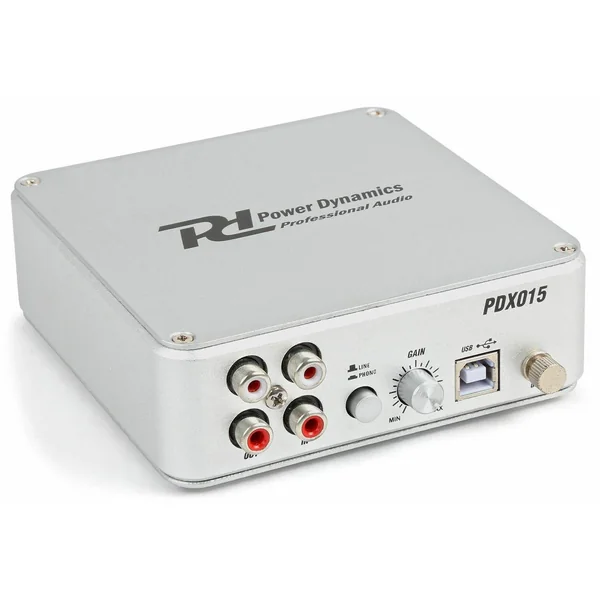 Power Dynamics PDX015 - Interface d'Enregistrement Vinyles, Entrée et Sortie RCA