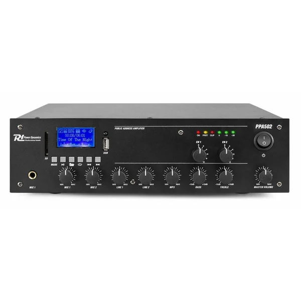 Power Dynamics PPA502 - Amplificateur 2 Zones avec Bluetooth 100V 50W