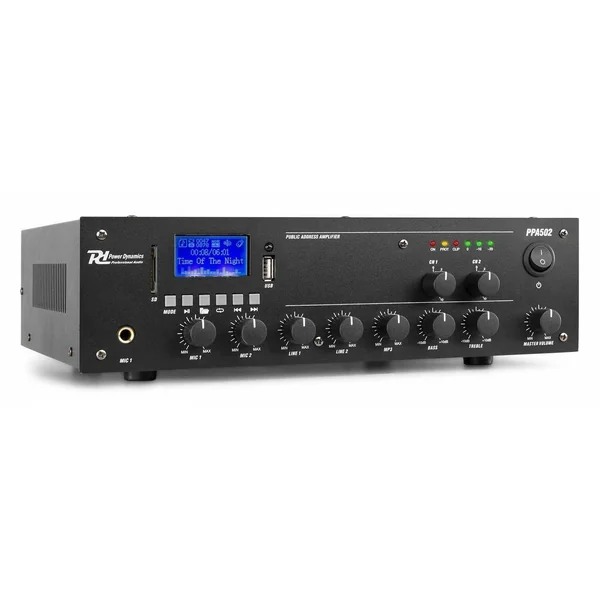 Power Dynamics PPA502 - Amplificateur 2 Zones avec Bluetooth 100V 50W