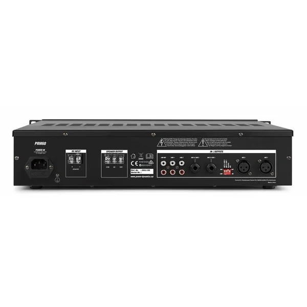 Power Dynamics PRM60 - Amplificateur Mixeur 5 Canaux, 60W, Bluetooth, avec Télécommande
