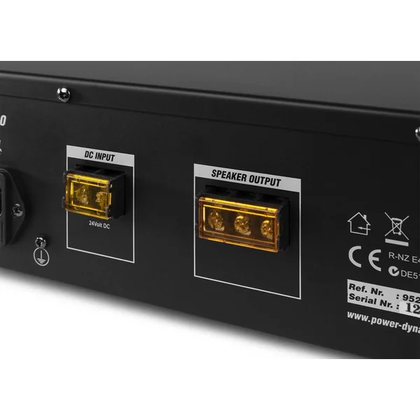Power Dynamics PRM60 - Amplificateur Mixeur 5 Canaux, 60W, Bluetooth, avec Télécommande