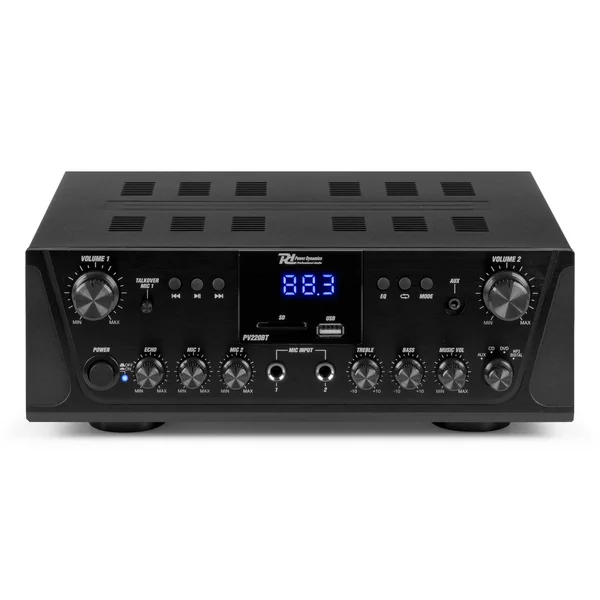 Power Dynamics PV220BT Amplificateur Audio 2 Zones - 2 x 100 Watts