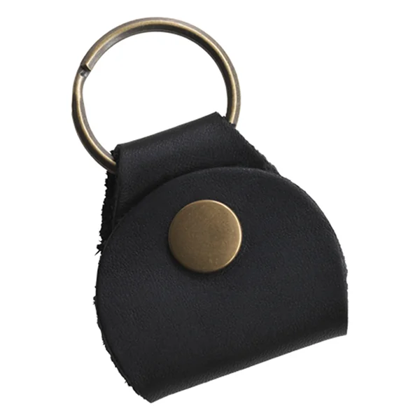 Premium Leather Pickholder Keychain - Black