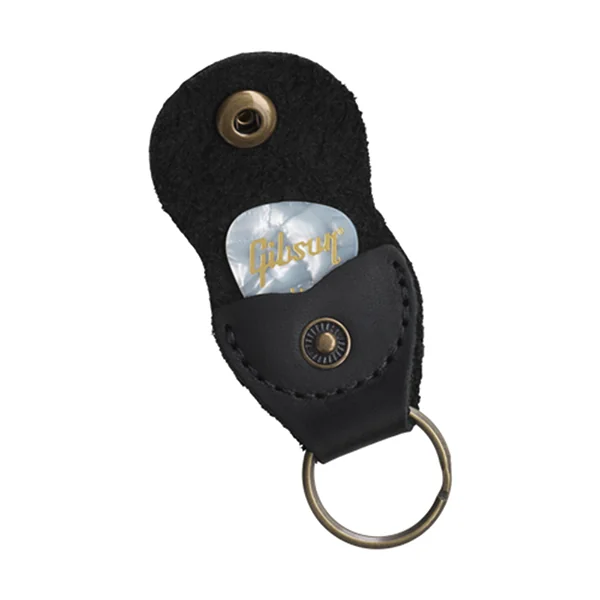 Premium Leather Pickholder Keychain - Black