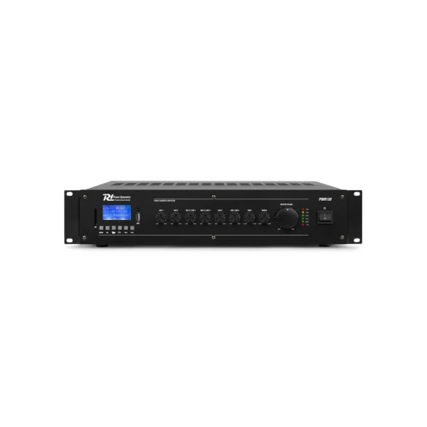PRM120 Amplificateur Public adress 120W multimedia 6 entrée micro + ligne + Bluetooth USB