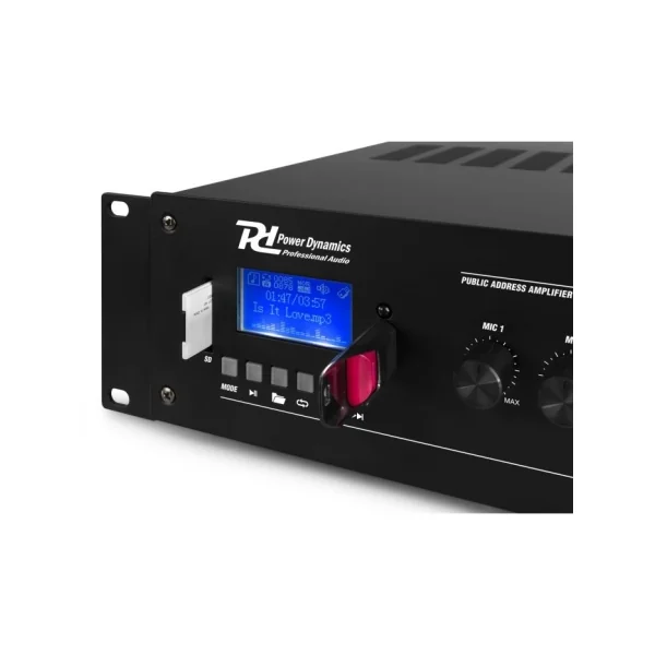 PRM120 Amplificateur Public adress 120W multimedia 6 entrée micro + ligne + Bluetooth USB