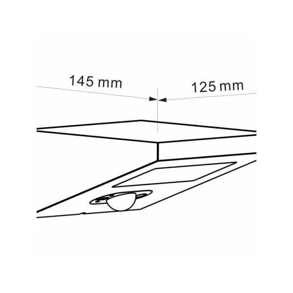 Projecteur Extérieur Solaire IP54 2,5W 4000K avec détecteur de mouvement Beneito Faure IRIS châssis noir