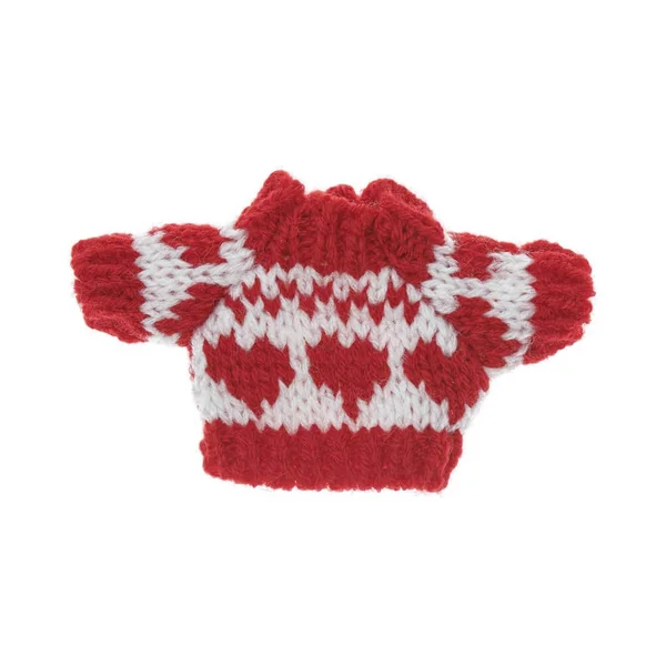 Pull en maille miniature Rouge et blanc appartenant à la gamme Monde des lutins de la marque Rico Design
