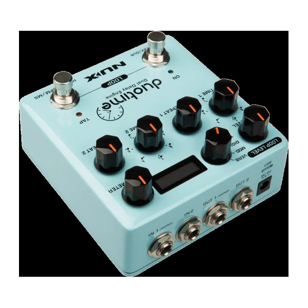 Pédale d'Effet NUX - DUOTIME - Délay stéréo et looper