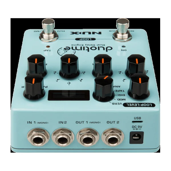 Pédale d'Effet NUX - DUOTIME - Délay stéréo et looper