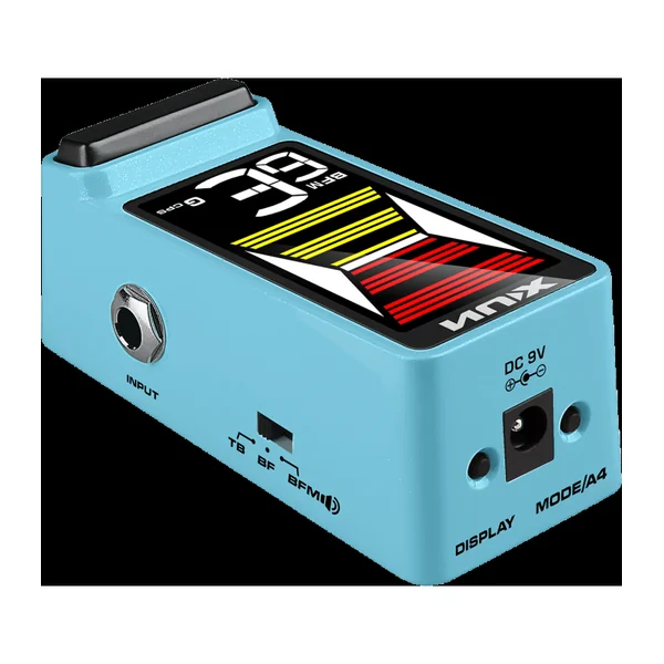 Pédale d'Effet NUX - FLOWTUNE2-BLUE - Accordeur compact LCD couleur - bleu
