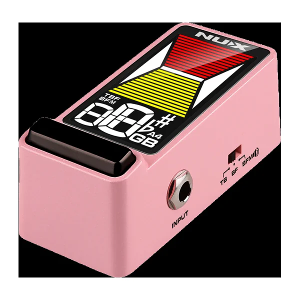 Pédale d'Effet NUX - FLOWTUNE2-PINK - Accordeur compact LCD couleur - rose