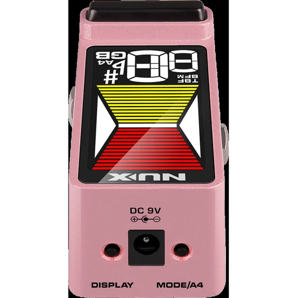 Pédale d'Effet NUX - FLOWTUNE2-PINK - Accordeur compact LCD couleur - rose