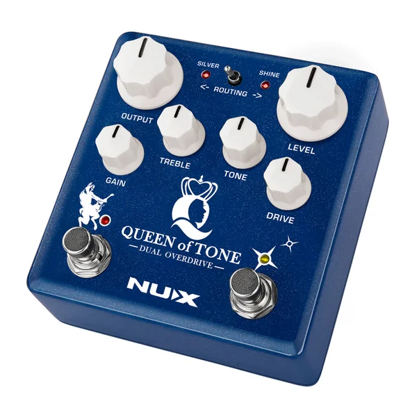 Pédale d'Effet NUX - QUEENOFTONE-OD - Double overdrive HM/BB, routage interne
