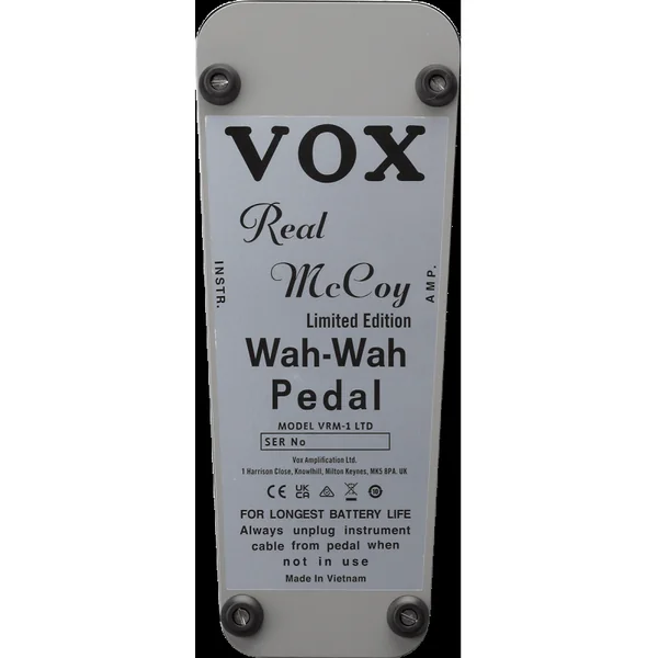 Pédale d'Effet VOX - VRM-1-LTD - Real McCoy Wah Édition Limitée Chrome