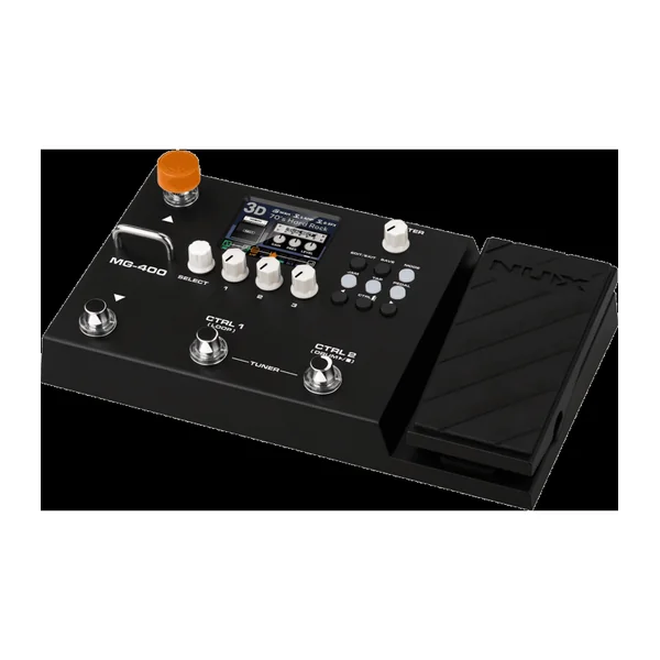 Pédalier Multi-Effets NUX - MG400 - 4 switchs, LCD 2,8" couleur, pédale d'expression