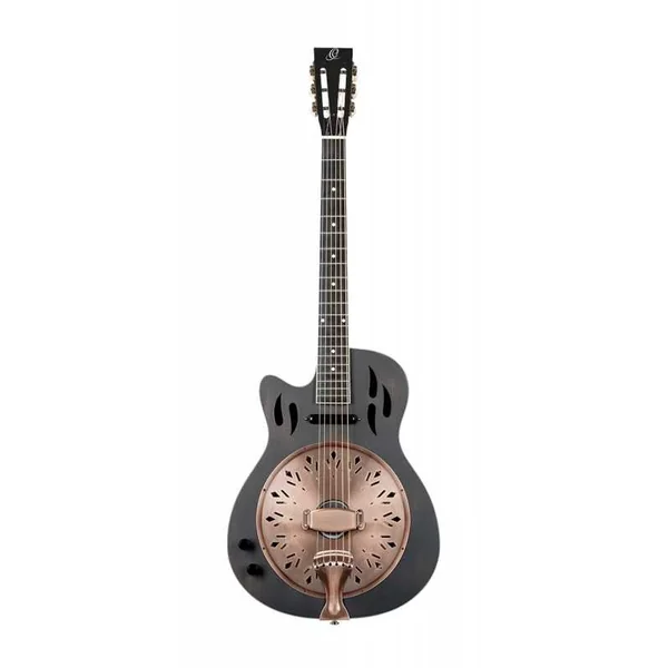 RESONATOR ELECTRO GAUCHER ORTEGA RRG40CE-DBK-L CW NOIR SATINE