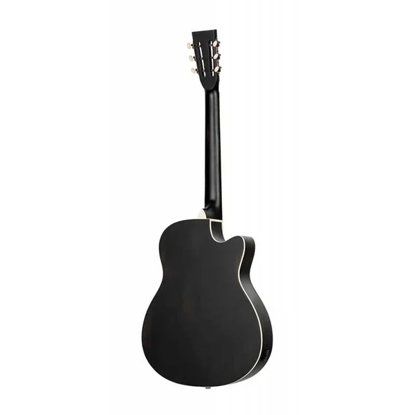 RESONATOR ELECTRO GAUCHER ORTEGA RRG40CE-DBK-L CW NOIR SATINE