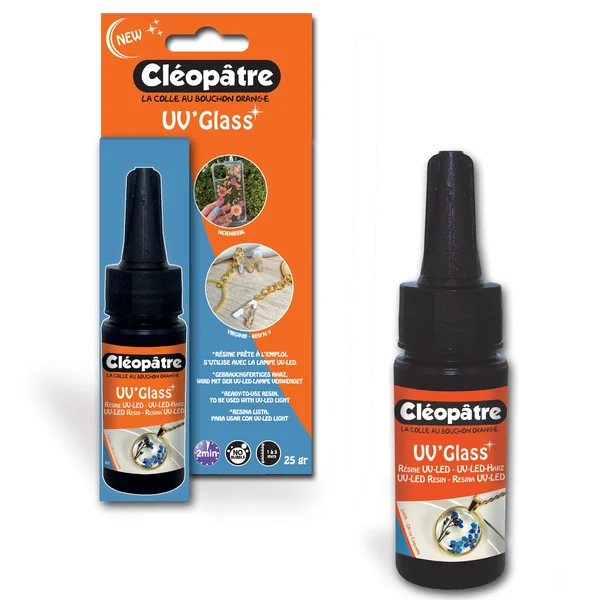 Résine UV LED-UV'Glass flacon 25gr