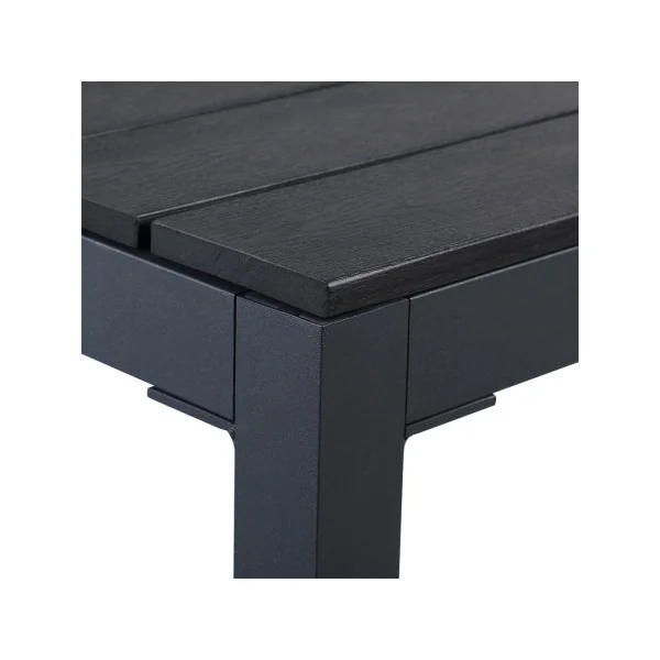 Salon de jardin 8 places en aluminium laqué table de repas plateau composite