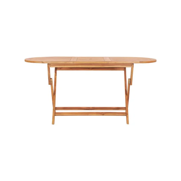 Salon de jardin en Teck 6 chaises 1 table Salon extérieur Pliable Table de jardin avec chaises