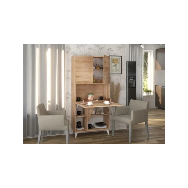 Secrétaire design Bureau pratique spacieux chêne secrétaire meuble tendance avec placard