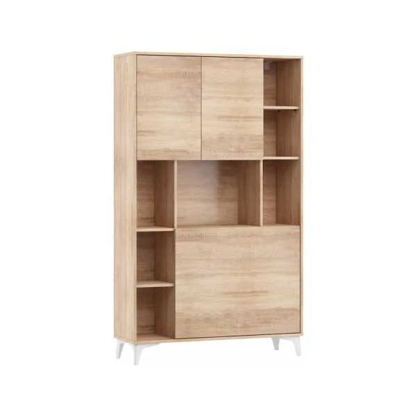 Secrétaire design chêne Bureau pratique spacieux Secrétaire meuble tendance avec placard