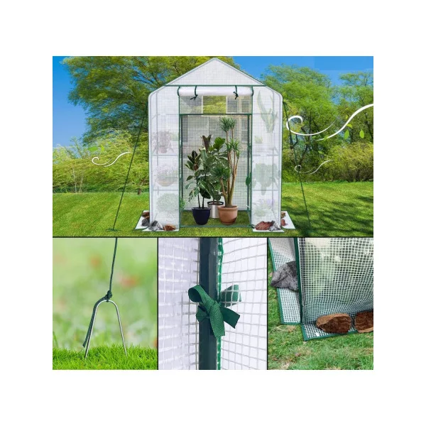Serre de jardin 143x73x195cm avec étagère Serre plantes Serre Semi