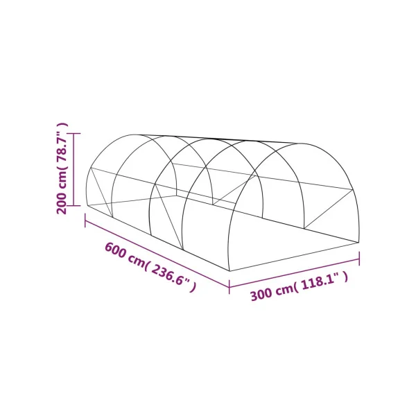 Serre de jardin 18 m² 600x300 cm Serre tunnel Serre maraicher Serre potager Serre plantation